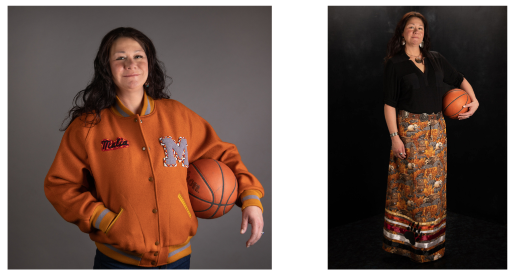 Malia Kipp with a basketball
